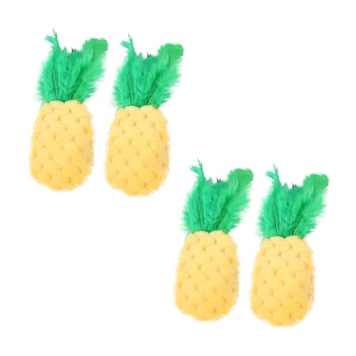 VILLFUL 4 Stück Katzenzahnreinigungsspielzeug Interaktives Kauspielzeug mit Katzenminze und Ananas Design für Spielende Katzen zur Stressbewältigung Zahngesundheit VILLFUL 4 Stück Katzenzahnreinigungsspielzeug Interaktives Kauspielzeug mit Katzenminze und Ananas Design für Spielende Katzen zur Stressbewältigung Zahngesundheit von VILLFUL