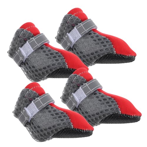 VILLFUL Welpenschuhe 4 Stück Mesh-Schuhe für Welpen hundeschuhe große Hunde Dog Shoes for small Dogs VIP Pfotenschutz von VILLFUL