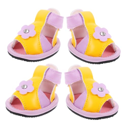VILLFUL Sommer-Hundeschuhe 4 Stück Welpenpfotenschutz rutschfeste Haustier-Sandalen mit Blumenmuster für heißes Pflaster VILLFUL Sommer-Hundeschuhe 4 Stück Welpenpfotenschutz rutschfeste Haustier-Sandalen mit Blumenmuster für heißes Pflaster von VILLFUL