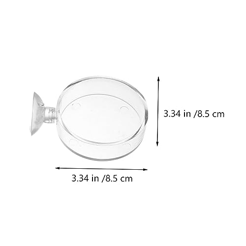 VILLFUL 4 Stück Teiliges Aquarium Futterbecken mit Saugnapf Langlebige Fischtank Futterschale Installieren Multifunktional für Garnelen Fische und Schildkröten Geeignet von VILLFUL