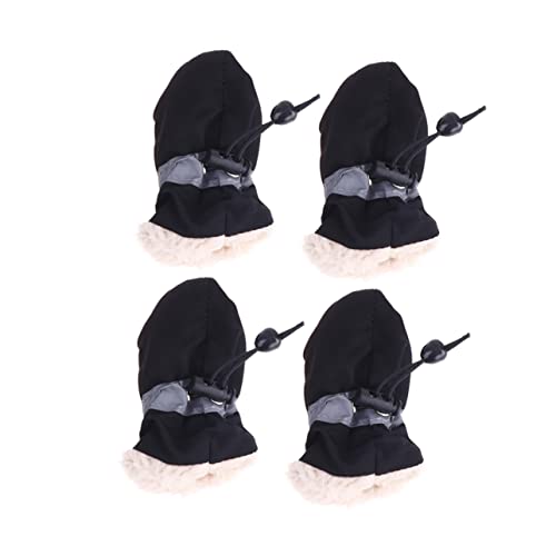 VILLFUL 4 Stück Teiliges Hundeschuhe mit Rutschfester Sohle Gepolstert und Warm Elastisch Verstellbar Pfotenschutz für bei Regen und Schwarz VILLFUL 4 Stück Teiliges Hundeschuhe mit Rutschfester Sohle Gepolstert und Warm Elastisch Verstellbar Pfotenschutz für bei Regen und Schwarz von VILLFUL