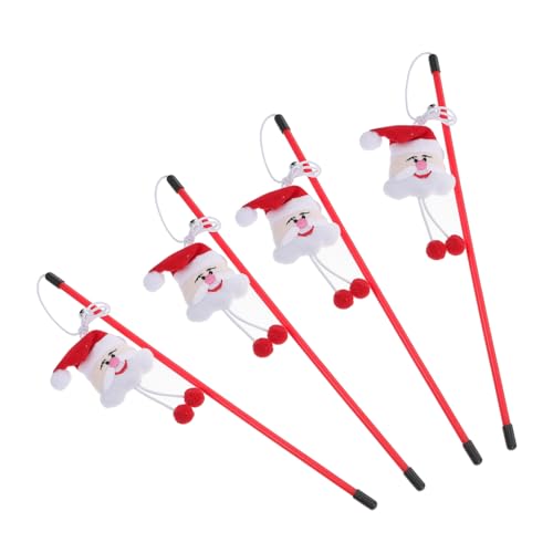 VILLFUL 4 Stück Teiliges Katzenspielzeug mit Santa Claus Design und Glocke Interaktiver Teaser für Katzen Fördert Spiel und Gesundheit für Weihnachten und Zufällige Farbe Zufällige Farbe VILLFUL 4 Stück Teiliges Katzenspielzeug mit Santa Claus Design und Glocke Interaktiver Teaser für Katzen Fördert Spiel und Gesundheit für Weihnachten und Zufällige Farbe Zufällige Farbe von VILLFUL