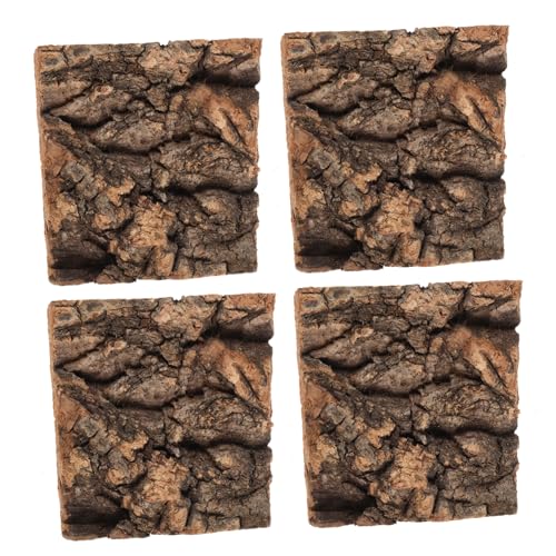 VILLFUL 4 Stück Teiliges Terrarium Hintergrundset mit Reptilienfreundlicher Kletterplattform und Versteck aus Baumrinde Langlebige Dekoration für Schildkröten Echsen Schlangen und VILLFUL 4 Stück Teiliges Terrarium Hintergrundset mit Reptilienfreundlicher Kletterplattform und Versteck aus Baumrinde Langlebige Dekoration für Schildkröten Echsen Schlangen und von VILLFUL