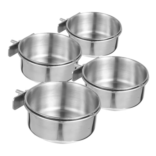 VILLFUL 4 Stück Vogelfutterbecher, Trinknapfhalter Für Haustiere, Wasservogelfutterspender, Sittichfutternapf, Sittichwasserfutterspender, Edelstahl Vogelnäpfe, Vogelnäpfe Für Käfig, VILLFUL 4 Stück Vogelfutterbecher, Trinknapfhalter Für Haustiere, Wasservogelfutterspender, Sittichfutternapf, Sittichwasserfutterspender, Edelstahl Vogelnäpfe, Vogelnäpfe Für Käfig, von VILLFUL