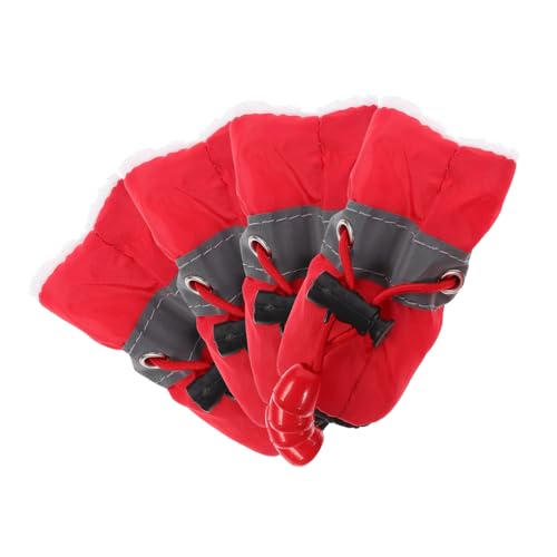 VILLFUL 4 Stück rutschfeste Haustierschuhe, Welpenschuhe Für Draußen, Praktische Hundestiefel, Bequeme Haustierschuhe, Schützende Haustierschuhe, Hundeschuhe, Haustierschuhe Mit von VILLFUL