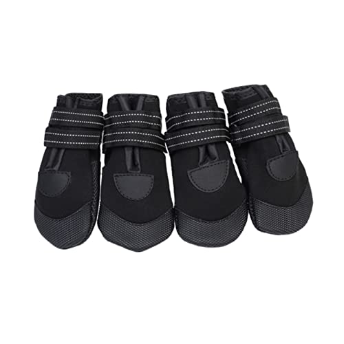 VILLFUL 4 Stück wasserdichte Warme Hundeschuhe aus Neoprenstoff mit Rutschfester Sohle und Verstellbarem Elastikband Pfotenfreundliche Pfotenschutz Boots für Kleine Hunde im Winter VILLFUL 4 Stück wasserdichte Warme Hundeschuhe aus Neoprenstoff mit Rutschfester Sohle und Verstellbarem Elastikband Pfotenfreundliche Pfotenschutz Boots für Kleine Hunde im Winter von VILLFUL
