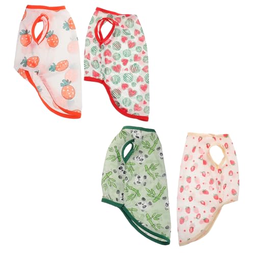 VILLFUL 4 Stücke Sonnenschutzkleidung Für Haustiere Hemden Für Hunde Kleine Hundehemden Katzen Kleidung Haustier-t-Shirts Haustiere Kleidung Haustierkleidung Für Katze Welpenhemd Polyester von VILLFUL