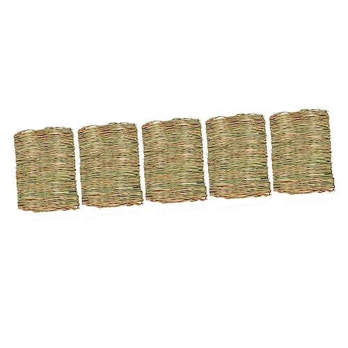 VILLFUL 5 Stück Bettwäsche Haustierspielzeug Haustierbettwäsche Kauspielzeug Naturstrohbettwäsche Gewebte Heumatte Hasenbettwäsche Gras Kaninchen Kauspielzeug Bett Kleines VILLFUL 5 Stück Bettwäsche Haustierspielzeug Haustierbettwäsche Kauspielzeug Naturstrohbettwäsche Gewebte Heumatte Hasenbettwäsche Gras Kaninchen Kauspielzeug Bett Kleines von VILLFUL