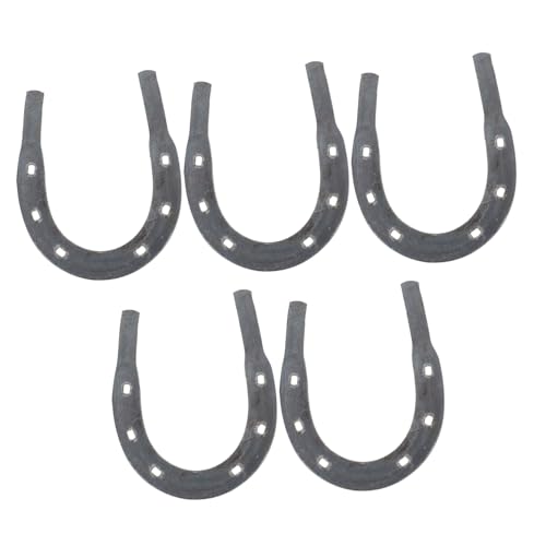 VILLFUL 5 Stück Hufeisenzubehör, Für Pferde, Stahlhufeisen, Mini, Stabile, Glückshufeisen, Pferdefußdekoration, Metallhufeisendekorationen, Festes von VILLFUL