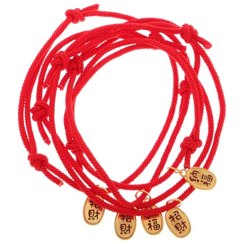 VILLFUL 5 Stück Katzenhalsband Netter Hundehalsband Halsband für Haustiere Haustierkette Anhänger von Katzenhälften Katzenhalsbänder für Mädchen Haustierkragenzubehör Mailänder Seil rot VILLFUL 5 Stück Katzenhalsband Netter Hundehalsband Halsband für Haustiere Haustierkette Anhänger von Katzenhälften Katzenhalsbänder für Mädchen Haustierkragenzubehör Mailänder Seil rot von VILLFUL