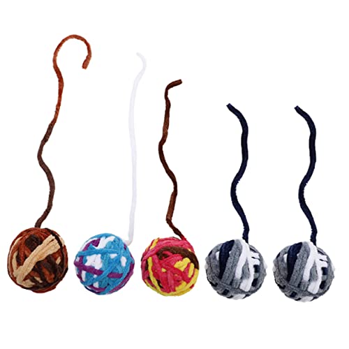 VILLFUL 5 Stück Wolle Ball Spielzeug Für Katzen Interaktive Jagdinstinkt Ball Mit Glöckchen Für Kätzchen Und Katzen VILLFUL 5 Stück Wolle Ball Spielzeug Für Katzen Interaktive Jagdinstinkt Ball Mit Glöckchen Für Kätzchen Und Katzen von VILLFUL