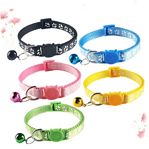 VILLFUL 5 Stück Teiliges Katzenhalsband mit Glocken Einstellbares für Haustiere Zubehör für und Kätzchen Gelb Himmelblau Hellgrün VILLFUL 5 Stück Teiliges Katzenhalsband mit Glocken Einstellbares für Haustiere Zubehör für und Kätzchen Gelb Himmelblau Hellgrün von VILLFUL