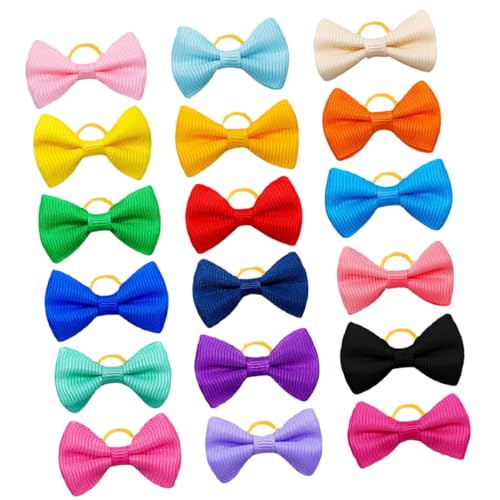 VILLFUL Macaron Farbe Hund Fliegen 50PCS Haustier Haarband Ornamente Hund Haarschleifen für Welpen stilvolle Hunde-Accessoires Mädchen von VILLFUL