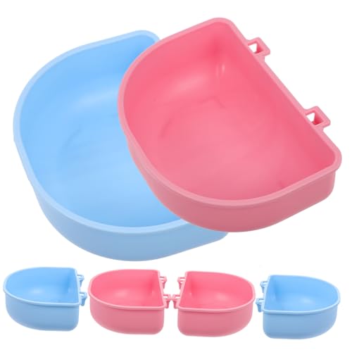 VILLFUL 6 Stück Haustier Hängeschüssel, Kleine Hamsterschüssel, Austauschbare Chinchilla Schüssel, Haustier Futterschüssel, Haustierkäfig Wasserschüssel, Tierfutterschüssel, Wasserschale von VILLFUL