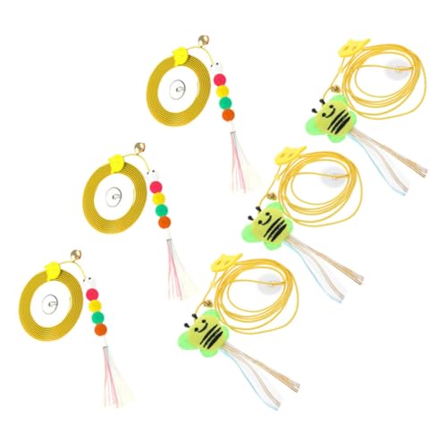 VILLFUL 6 Stück Katzenspielzeug Teiliges Interaktives Hängendes Plüschspielzeug für Katzen Elastische Spielzeuge mit Biene für Indoor und Selbstunterhaltung VILLFUL 6 Stück Katzenspielzeug Teiliges Interaktives Hängendes Plüschspielzeug für Katzen Elastische Spielzeuge mit Biene für Indoor und Selbstunterhaltung von VILLFUL