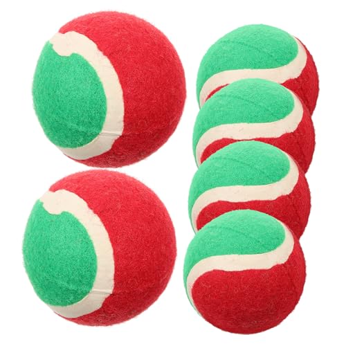VILLFUL 6 Stück Kleine Welpen Tennisbälle Kauspielzeug für Hunde Elastisch Robust Zahnfreundlich Leicht Tragbar für Training Apportierspiele und Indoor Outdoor Nutzung von VILLFUL
