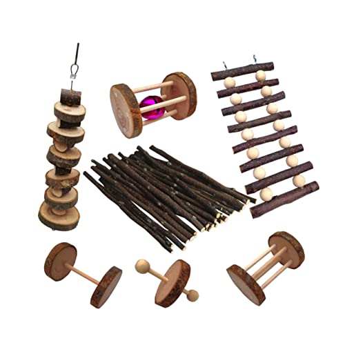 VILLFUL Papagei Kauspielzeug Set 7-teilig Holz Haustier Zahnungsspielzeug für Vögel Hamster Spiel Spielzeug Haustier Holz Beißspielzeug Sicherer Spaß VILLFUL Papagei Kauspielzeug Set 7-teilig Holz Haustier Zahnungsspielzeug für Vögel Hamster Spiel Spielzeug Haustier Holz Beißspielzeug Sicherer Spaß von VILLFUL