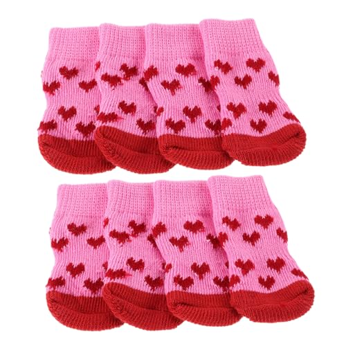VILLFUL 8stücke -hundesocken Pfotenschutz Mit Greifern Für Hartholzböden Geeignet Für Kleine Mittelgroße Und Große Hunde Atmungsaktiv Und Bequem von VILLFUL