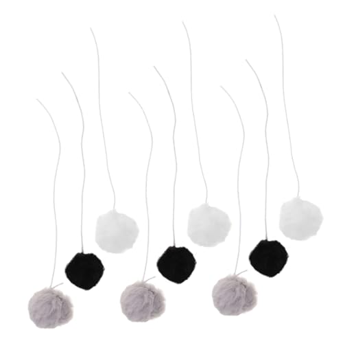 VILLFUL 9 Stück Teiliges Katzen Spielzeugset mit Plüschbällen Interaktive Teaserbälle für Indoor Katzen DIY Zubehör für Katzenkratzbäume Weiße Schwarze Graue Bälle VILLFUL 9 Stück Teiliges Katzen Spielzeugset mit Plüschbällen Interaktive Teaserbälle für Indoor Katzen DIY Zubehör für Katzenkratzbäume Weiße Schwarze Graue Bälle von VILLFUL
