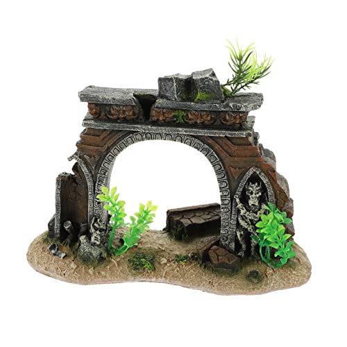 VILLFUL Aquarium Dekoration Resin Schloss Ornament Fischfreundlich Kompakt für Aquarium und Fischbecken Dekoratives Landschaftselement für Aquarienliebhaber VILLFUL Aquarium Dekoration Resin Schloss Ornament Fischfreundlich Kompakt für Aquarium und Fischbecken Dekoratives Landschaftselement für Aquarienliebhaber von VILLFUL