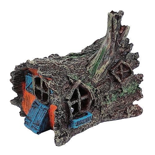 VILLFUL Aquarium Harz Ornament Baumhöhle Dekoration Fischversteck und Landschaftsobjekt für Süßwasser und Meerwasser Aquarien Sicher und Fischfreundlich Lebendige Gestaltung für von VILLFUL