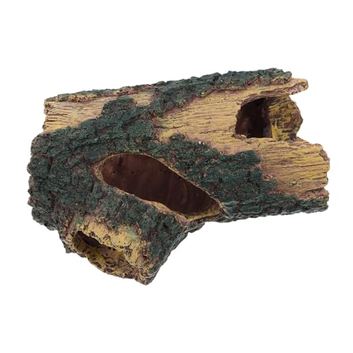 VILLFUL Aquarium Höhle Resin Baumstamm Versteck Hohl Aquarium Deko für Betta Fische Garnelen Reptilien Kleintiere Sicher Robust Langlebig von VILLFUL