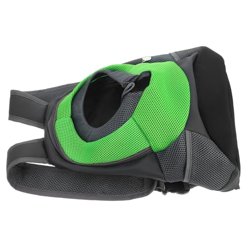VILLFUL Atmungsaktiver Haustier Rucksack für Kleine Hunde und Katzen Leichter Tragetasche mit Verstellbaren Gurten für Outdoor und Reisen S Grün von VILLFUL