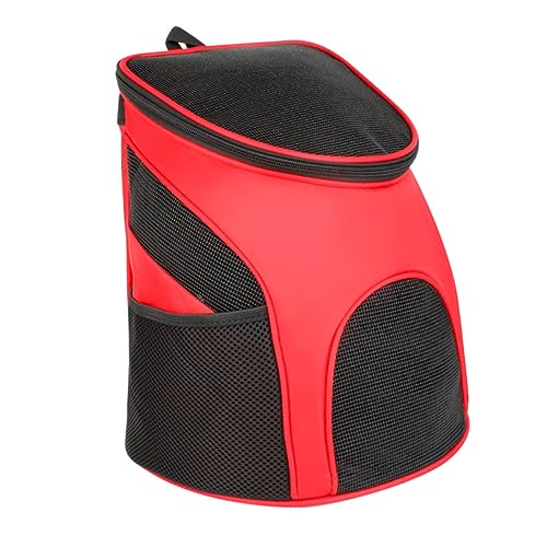 VILLFUL Tragetasche für Hunde pet Backpack Hunde Rucksack Reise-Haustierkäfig Hunderucksack Aufbewahrungstaschen Haustiertasche Aufbewahrungstasche für Hunde draussen Haustierzubehör rot von VILLFUL