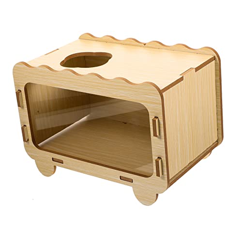 VILLFUL Buddelhaus-Spielzeug Für Kleintiere Hamster-versteck Mit Mehreren Löchern Leicht Und Platzsparend Aus Holzmaterialien Stabil Und Langlebig von VILLFUL