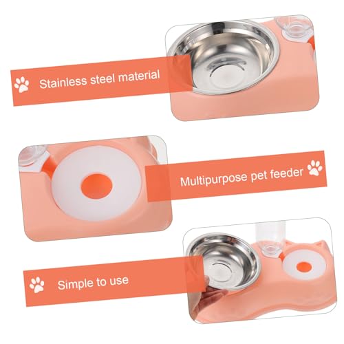 VILLFUL Automatischer Haustier Futter und Wassernapf Abnehmbarer Futterspender Umweltfreundlicher Trinkbrunnen für Katzen Hunde Kaninchen Praktische Haustierversorgung für Zuhause und von VILLFUL