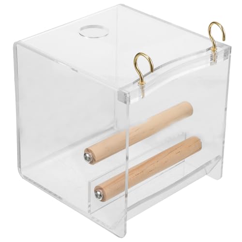 VILLFUL Automatischer Papageien-futterspender aus Klarem Acryl Verschüttsicherer Parrot Food Container mit Stehstange Einfacher Einbau und Reinigung Vielseitiger Indoor Bird Feeder für VILLFUL Automatischer Papageien-futterspender aus Klarem Acryl Verschüttsicherer Parrot Food Container mit Stehstange Einfacher Einbau und Reinigung Vielseitiger Indoor Bird Feeder für von VILLFUL