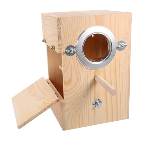 VILLFUL Box Holzvogelnest Vogelspielzeug Für Sittiche Holzsittichnest Gartenvogelhaus Sittichzubehör Vogelnester Für Käfige Sittichbedarf Holzvogelnest Holzvogelhaus von VILLFUL