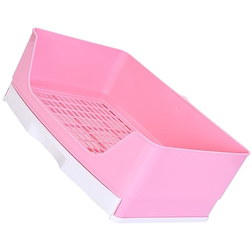 VILLFUL Kaninchentoilette Aus Kunststoff Rechteckige Meerschweinchentoilette Kleintiertoilette Mit Filterbasis Geeignet Für Kaninchen Und Meerschweinchen von VILLFUL
