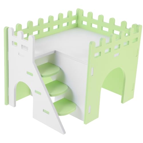 VILLFUL Buntes Kleintierhaus mit Rampe Versteck und Rückzugsort für Hamster Meerschweinchen Kleine Nager Geräumige Schlaf und Spielvilla Dekoratives Nagetierversteck für Artgerechte von VILLFUL