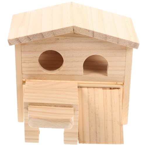 VILLFUL Chinchilla Cottage Hamsterschloss Hamsterspielplatz Hamsterhütte Hamsterplattform Mit Rampe Mehrkammer Hamsterversteck Hamsterverstecke Hamstermöbel Hamsterspielzeugkäfig von VILLFUL