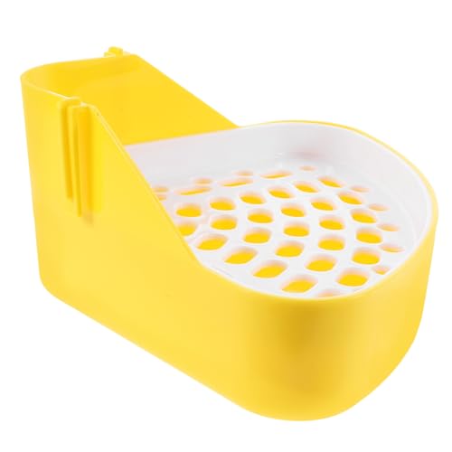 VILLFUL Dreieckige Kaninchentoilette aus Robustem Platzsparendes Ecktoilette Design Sicheres Netz gegen Kratzer Kompakt und Geruchsneutral für Hasen Hamster und Kleintiere von VILLFUL