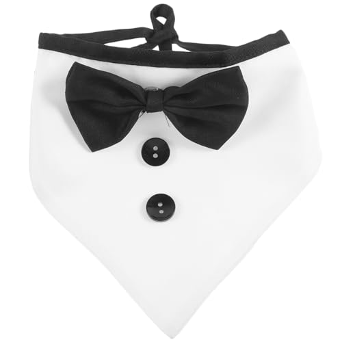 VILLFUL Hundehalsband Mit Fliege Für Große Hunde Haustierlätzchen Aus Stoffmaterial Bequem Und Langlebig Für Welpenanzug-Bandana von VILLFUL