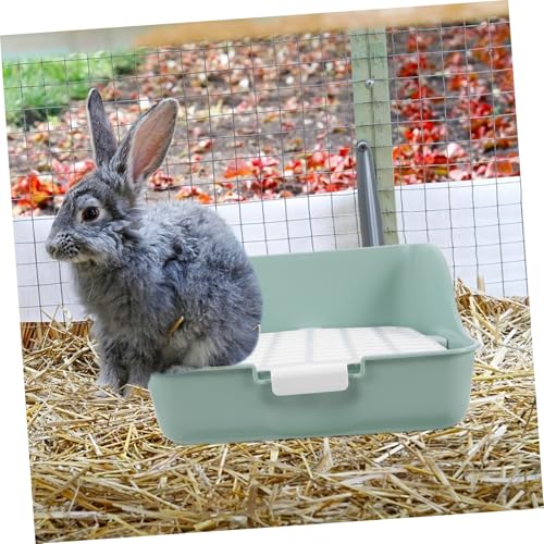 VILLFUL Ecktoilette Kaninchen Splash Resistente Kleintier Toilette mit Ecken Design für Zwergkaninchen Meerschweinchen Frettchen rutschfeste Tier Toilette für Sauberes Gehege von VILLFUL