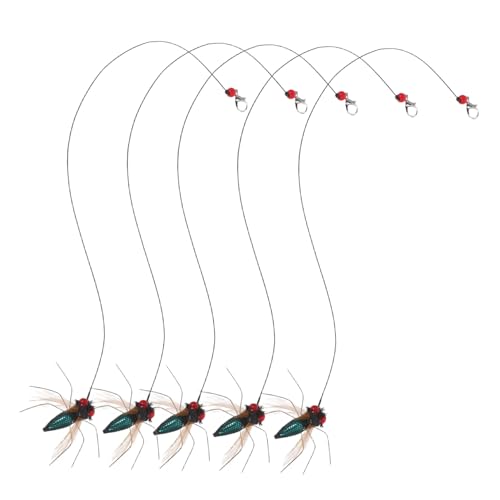 VILLFUL Fliegenkopf Ersatzset für Katzenspielzeug Stab Interaktive Katzenangel Zubehör für Indoor Spielspaß und Katzenjagd von VILLFUL
