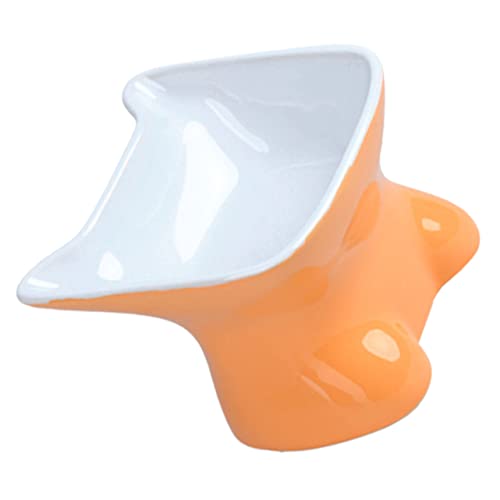 VILLFUL Erhöhter Katzennapf aus Keramik mit Nackenstütze schräger Mund Futterspender für Haustiere Orange 9 7 x 10 8 x 11 5 cm gesund VILLFUL Erhöhter Katzennapf aus Keramik mit Nackenstütze schräger Mund Futterspender für Haustiere Orange 9 7 x 10 8 x 11 5 cm gesund von VILLFUL