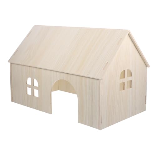 VILLFUL Großes für Kleintiere Haustierversteck für Hamster Meerschweinchen und Chinchillas Bequemes Nest aus Holz und Schlafen Sicheres und Haustierzubehör VILLFUL Großes für Kleintiere Haustierversteck für Hamster Meerschweinchen und Chinchillas Bequemes Nest aus Holz und Schlafen Sicheres und Haustierzubehör von VILLFUL