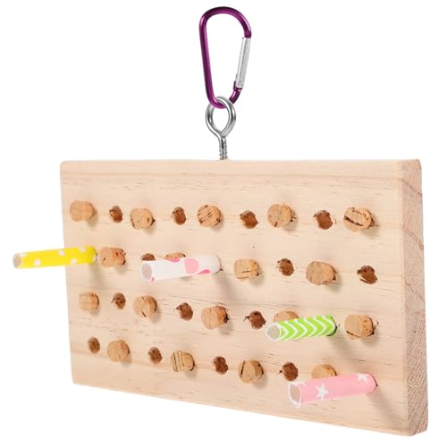 VILLFUL Hängendes Holz Vogel Kau Spielzeug Für Papageien Nymphensittich Sittich Käfig Bewegung Robust Und Sicher Kauen Spielzeug von VILLFUL