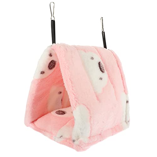 VILLFUL Hamster Baumwollnest hamsterbett Hamster Schlafnest kleines Haustierhaus Chinchilla-Ruhenest Igelnest Hamsterversteck Hase Eichhörnchen Hamsternest Ruhebett Meerschweinchen Rosa von VILLFUL