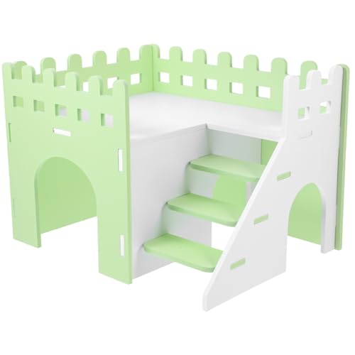 VILLFUL Hamster Holzhaus Doppelstöckige Villa mit Leiter Stabiles Nagetier Versteck Glatte Oberfläche Robustes Niedliches Hamster Spielhaus für Kleine Haustiere Entspannender Rückzugsort VILLFUL Hamster Holzhaus Doppelstöckige Villa mit Leiter Stabiles Nagetier Versteck Glatte Oberfläche Robustes Niedliches Hamster Spielhaus für Kleine Haustiere Entspannender Rückzugsort von VILLFUL
