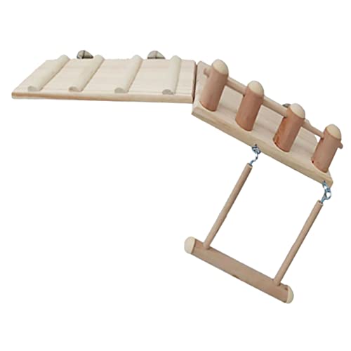 VILLFUL Hamster Klettermöglichkeiten Mit Holzrahmen Hamster Spielzeug Für Meerschweinchenkäfig Hamsterleiter Und Plattform Aus Holz VILLFUL Hamster Klettermöglichkeiten Mit Holzrahmen Hamster Spielzeug Für Meerschweinchenkäfig Hamsterleiter Und Plattform Aus Holz von VILLFUL