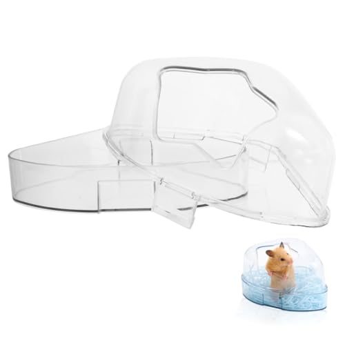 VILLFUL Hamster Sandbad Sandbadbehälter Transparent Groß für Hamster Meerschweinchen als Sandbad Toilette und Versteck mit Glatten Kanten für Sicheres Badvergnügen von VILLFUL
