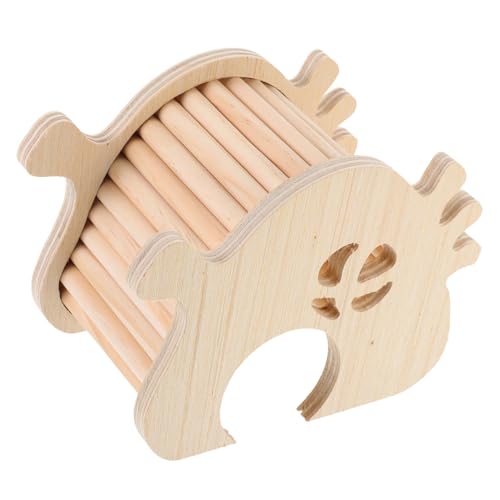VILLFUL Hamster Versteckhaus aus Holz Gemütliches Schlafhaus für Hamster Zwerghamster und Kleintiere Abnehmbarem Dach für Käfige und Nagerbedarf von VILLFUL