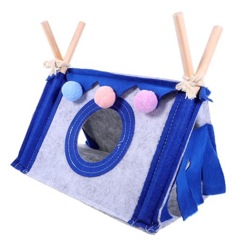 VILLFUL Hamster Winterversteck Kleintier Schlafnest Waschbares Kuscheltipi für Meerschweinchen und Andere Kleine Haustiere Warmes Nest mit Privatsphäre und Platzsparendem Design in Blau von VILLFUL