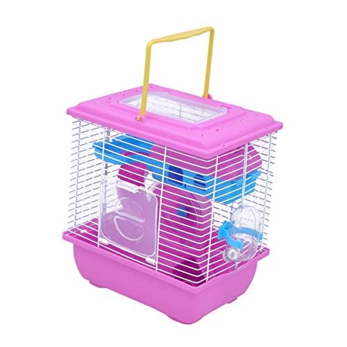 VILLFUL Doppelstöckiger Hamsterkäfig Mit -Haus Und Rutsche Für Kleine Haustiere Umweltfreundliches Material Laufrad Und Auslaufsicherer Trinkflasche VILLFUL Doppelstöckiger Hamsterkäfig Mit -Haus Und Rutsche Für Kleine Haustiere Umweltfreundliches Material Laufrad Und Auslaufsicherer Trinkflasche von VILLFUL