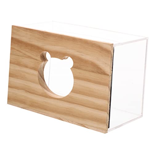 VILLFUL Kleines Hamster Sandbad Mit Holzdeckel Transparente Badewanne Für Chinchillas Und Kleine Haustiere Wiederverwendbare Sandbad Box Für Pflege Und Spielzeug VILLFUL Kleines Hamster Sandbad Mit Holzdeckel Transparente Badewanne Für Chinchillas Und Kleine Haustiere Wiederverwendbare Sandbad Box Für Pflege Und Spielzeug von VILLFUL